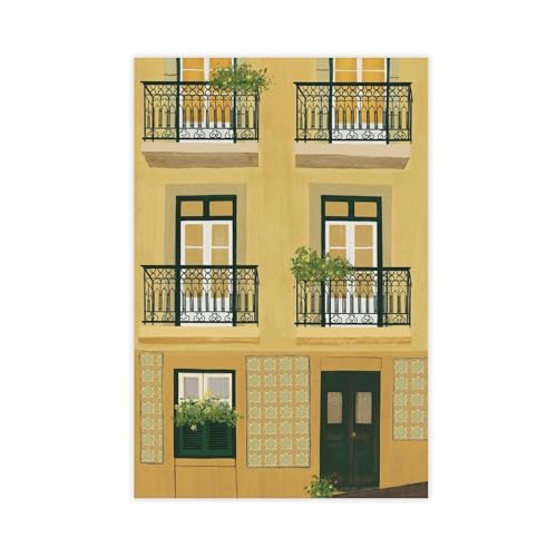 Lisbonne Porto poster architecture toile cadeau idéal