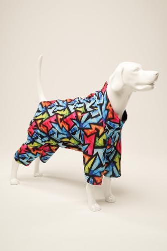 Graffiti Dog Raincoat – Waterproof 4 Legged Dog Rain Coat Fleece Lined, Rainproof Jacket for Fall Winter, Cold Snowy Weather Coat with Leash Hole for Puppy Small Medium Large Dogs (Medium) Graffiti Dog Raincoat – Waterproof 4 Legged Dog Rain Coat Fleece Lined, Rainproof Jacket for Fall Winter, Cold Snowy Weather Coat with Leash Hole for Puppy Small Medium Large Dogs (Medium)
