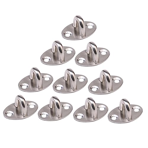 CIYODO Stainless Steel Belt Hooks 10pcs Fixed Pull Ring Storage Hooks for Wall Versatile