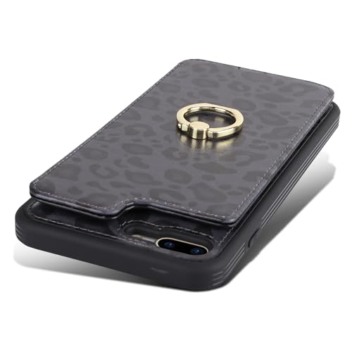 Lipvina for iPhone 7 Plus / 8 Plus Wallet Case with Card Holder,Black Leopard by Lipvina - Used condition - Image 9