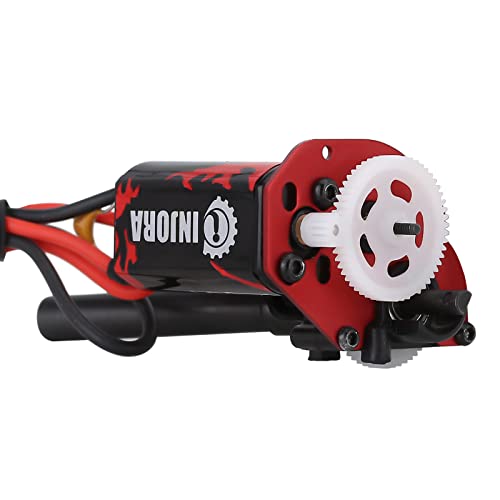 Injora Rc Motor Ii 050 66T Brushed Motor With Metal Mount For Ax24 Scx24 Gladiator Bronco C10 Jlu Deadbolt B17 Axial 1/24 Crawler Upgrade Parts #TOP2