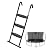 Gardenature Trampoline Ladder-3 Steps Wide-Step Ladder-Black