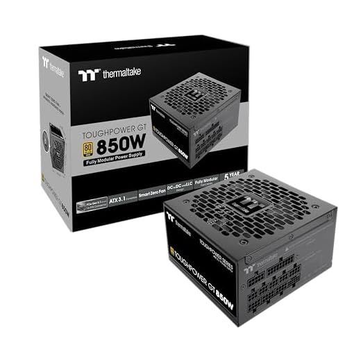 Thermaltake Toughpower GT 850W ATX 3.1 Standard Power Supply; 80 Plus Gold Efficiency; Smart Zero Fan; Native 450W PCIe 5.1 Connector; PS-TPT-0850FNFAGU-3; 5 Year Warranty