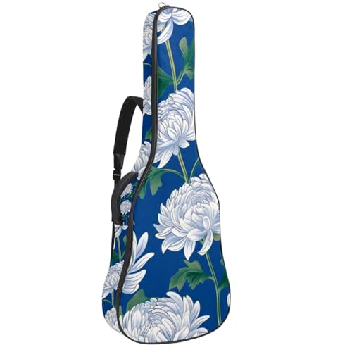 Housse pour guitare basse et électrique 104 cm étanche motif hibiscus