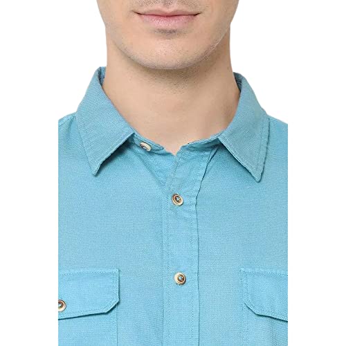 Image of Pepe Jeans Men's Cotton Craig Solid Dobby Regular Fit Shirt