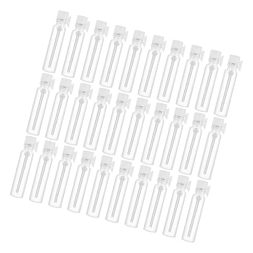OFFIGAM 50個 ミニセラムボトル 香水小け瓶 耐久ガラス製 携帯用トラベル 詰め替え用リップグロス容器 化粧品ジャー 香水サンプル保存に