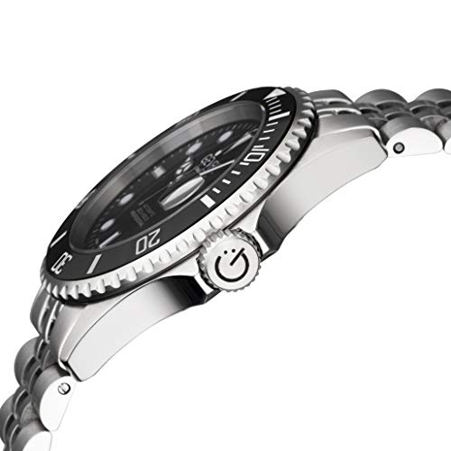 Gevril Wall Street Men's Swiss Made Automatic 200 Meters Divers Bracelet Date Watch by Gevril - Image 2