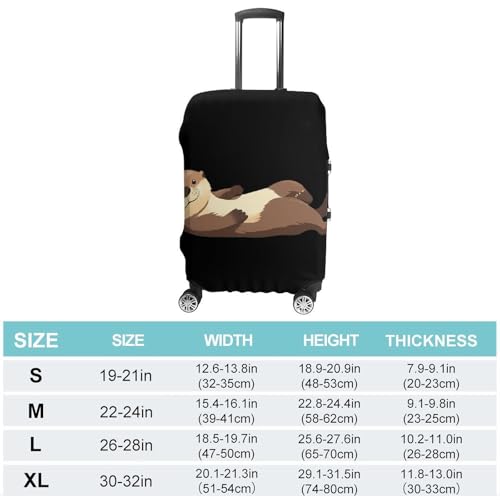 Lying Water Otters Luggage Covers Washable Travel Suitcase Cover Elastic Baggage Protector2