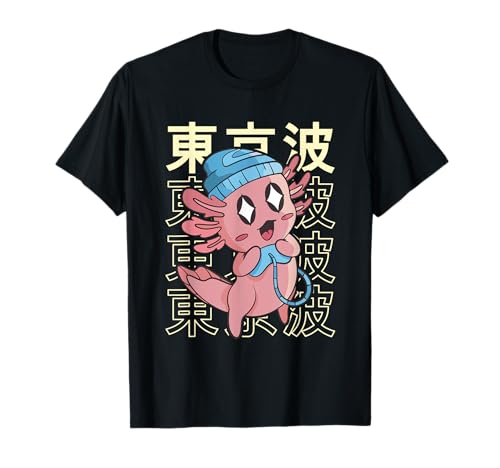 Axolotl Gaming Kawaii Estética Niños Adolescente Anime Niños Axolotl Camiseta