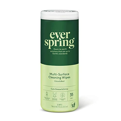 Citrus & Basil Multi-Surface Cleaning Wipes -35 Wipes- Everspring