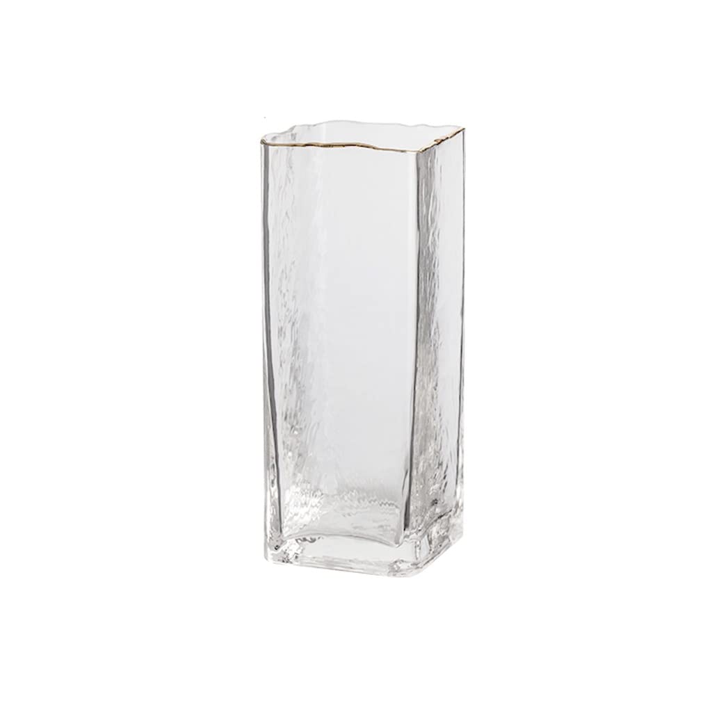 Vase en verre stable de 25cm pour maintenir les fleurs droites sans basculer