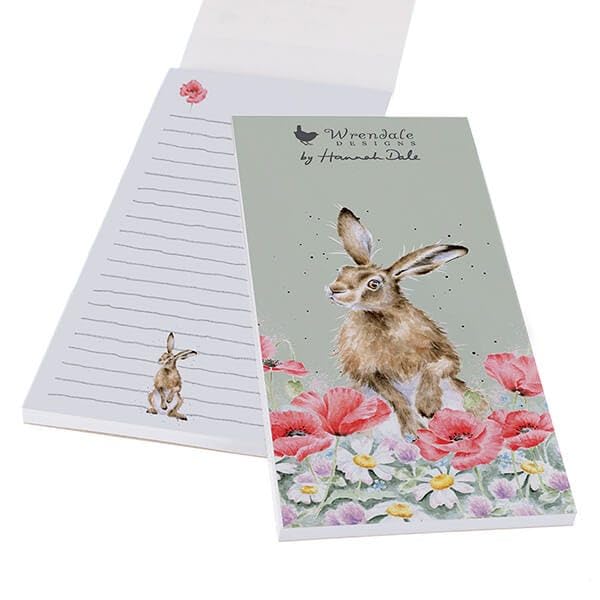 Wrendale Designs Hare Shopping Pad - Field of Flowers