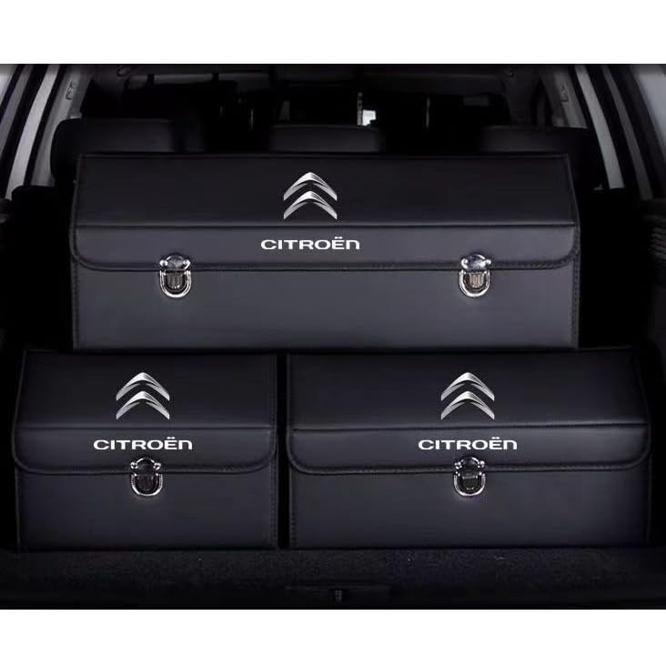Organisateur De Coffre Pliable Pour Citroën - Range Tout Voiture - Fond Antidérapant - Cuir Imperméable