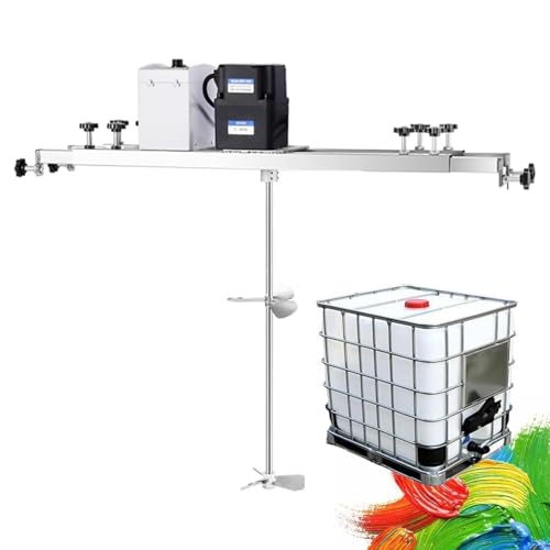 Mezclador industrial, mezclador de aire eléctrico de 200/400/750 W con soporte, 0-600 RPM, capacidad de mezcla de 500 L para pinturas, recubrimientos, tintas viscosas