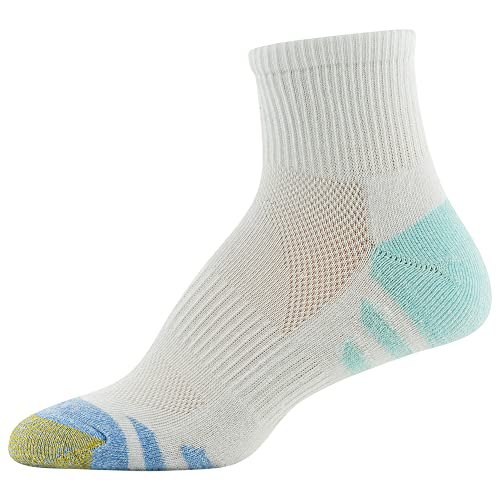 Image of GOLDTOE womens Half Cushion Sport Quarter Socks With Mesh, 6-pairsSocks