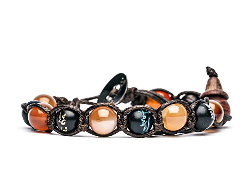Bracelet tibétain Tamashii Cornaline BHS200 authentique pour homme et femme