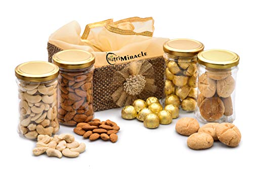 Image of NUTRI MIRACLE Raksha Bandhan Gift Hamper for Brother & Bhabhi | Dry Fruits Pack to Celebrate Together