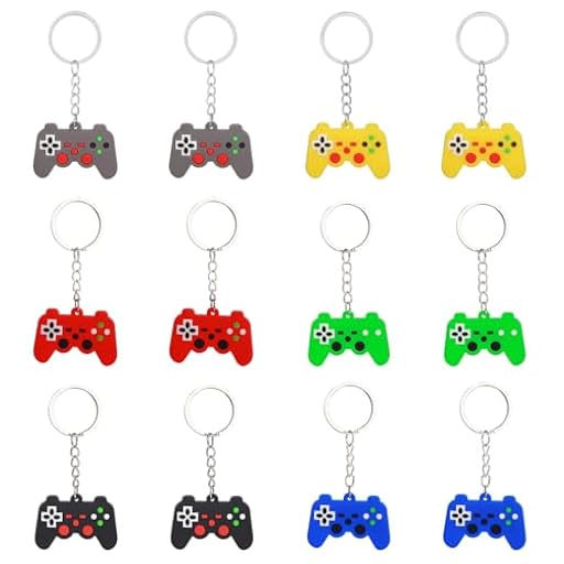 IBXWMNG 12 piezas Llaveros de Videojuegos con forma de controlador de juego y asa, ideales para fiestas temáticas o como regalo de cumpleaños | Ya disponible en tu tienda friki favorita! En mundofriki.es!