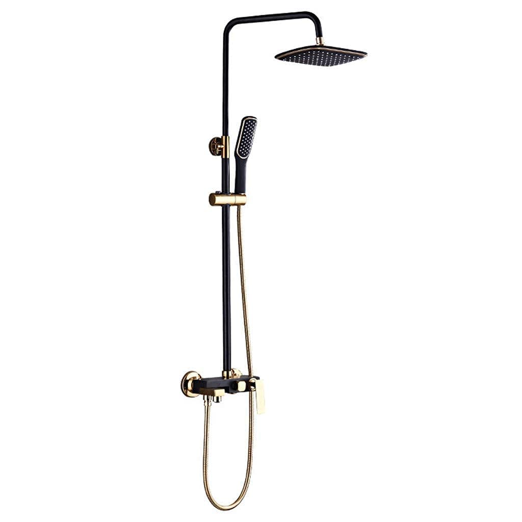 Ensemble de douche de luxe noir robinets de mélangeur de douche muraux salle de bain