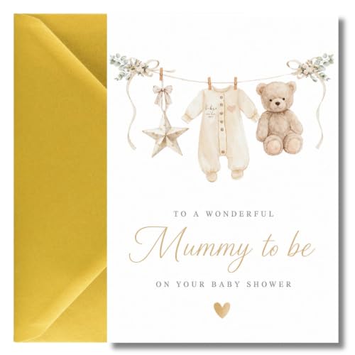 LimaLima Baby Shower Card For Boy Or Girl For Mummy To Be Cute Congratulations Design