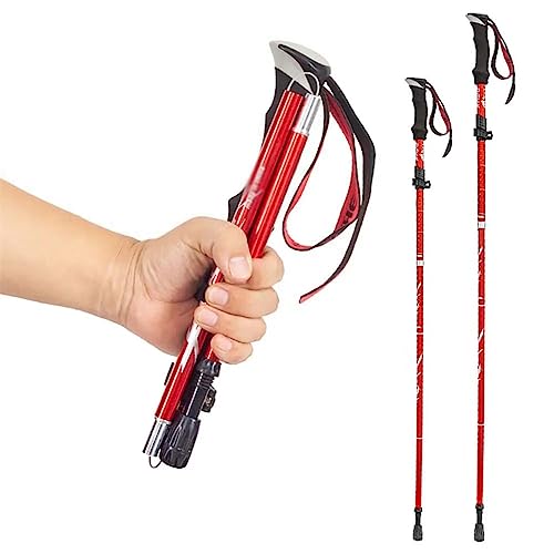 Bâton de trekking antichoc ultralight télescopique avec poignée ergonomique