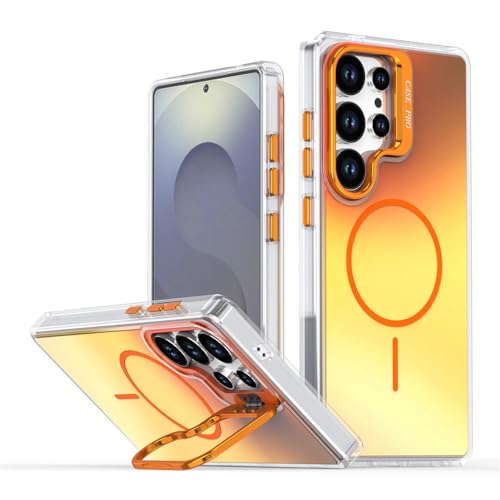Étui de chargement sans fil Galaxy S25+ orange protection objectif
