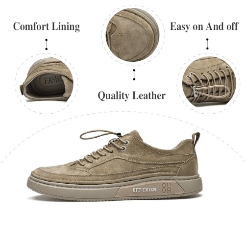 Mens Casual Sneakers Leather Soft Walking Non-Slip Breathable Driving Lightweight Board Shoes2