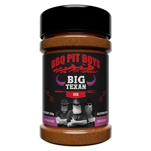 Angus & Oink | BBQ Pit Boys Big Texan Rub | Sweet Southern BBQ Flavour | All-Purpose Seasoning for Chicken Ribs Brisket & More | Vegan Friendly & Gluten-Free | 230g