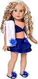 Bikini Mini - 4 Piece Bikini Outfit - Skirt, Bikini Top, Matching Flip Flops and Beach Blanket - Clothes Fits 18 Inch Doll (Doll Not Included)