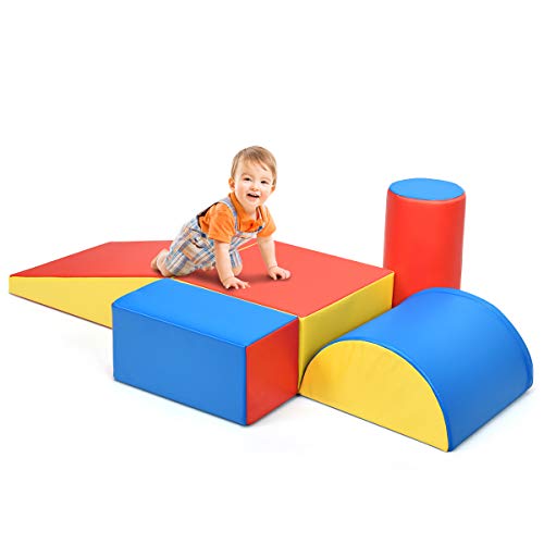 Costzon Crawl and Climb Foam Play Set, Colorful Fun Foam Play Set, 5