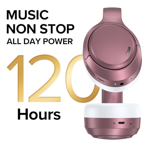 Image of TAGRY Hybrid Active Noise Cancelling Headphones 120H Long Playtime, 6 ENC Mic, Wireless Over-Ear Bluetooth 6.0 Headphones,Hi-Res Audio, Memory Foam Earcup, Transparency Mode ANC Headphone