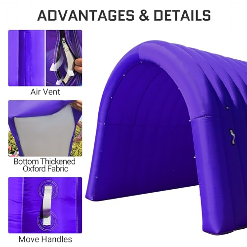 Image of OZIS 16Ft Inflatable Tunnel Entrance Sports with Installed Blower Inflatable Football Tunnel Tent Entryway for Business Advertising Event Exhibition Promotion(16x10x10Ft)