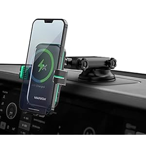 MANKIW Wireless Car Charger 15W/10W/7.5W Fast Charging Auto Clamping Car Wireless Charger Air Vent Car Phone Holder…