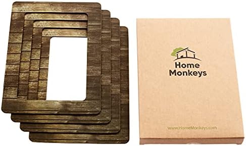 4x6 Extra Thick Strong Magnetic Picture Frame 4 pack Magnet for Elegant Clear Decor Easy to Change Photo Lifetime Guaranty by HomeMonkeys