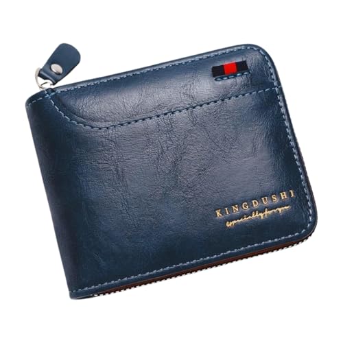Belijoeuri Portefeuille Homme avec Fermeture éclair, Porte-monnaie compact pour homme, Compartiment pour Photo, Porte-cartes, Porte-monnaie et Porte-billets, Design à...
