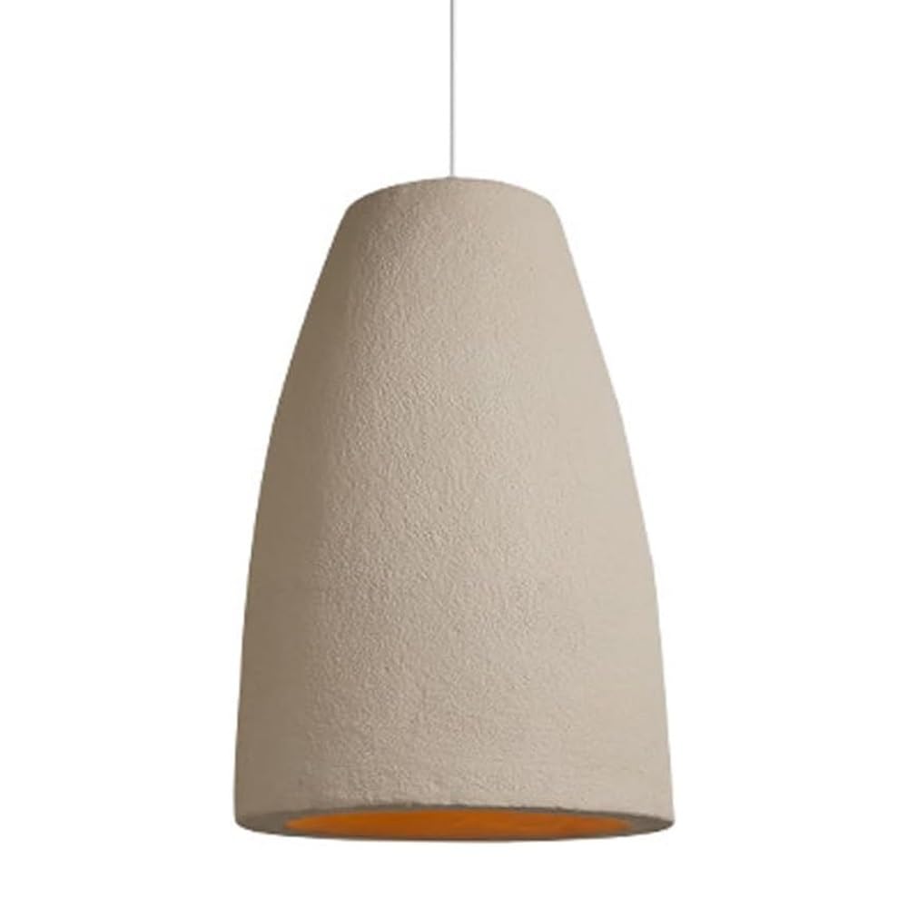 Suspension japonaise en résine Wabi-Sabi vintage E27 beige pour table à manger et îlot