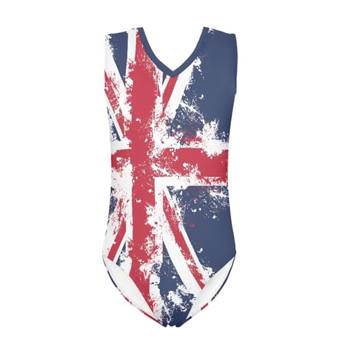 Suobstales Collant de ginástica para meninas, roupa de banho, peça única, roupa de banho de secagem