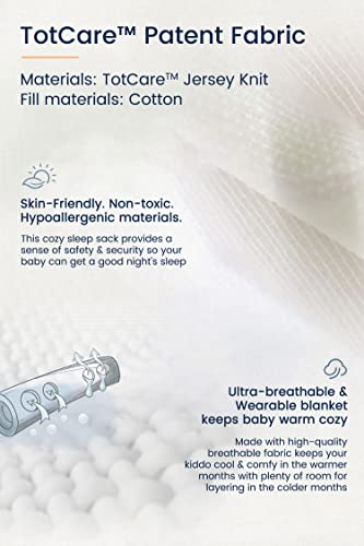 Image of TotAha Light Sleep Sack, Stretchy, Soft, Cozy Wearable Blanket Sleep Bag with 2-Way Safe Zippers for 0-6-12-24 Months 0.5 TOG