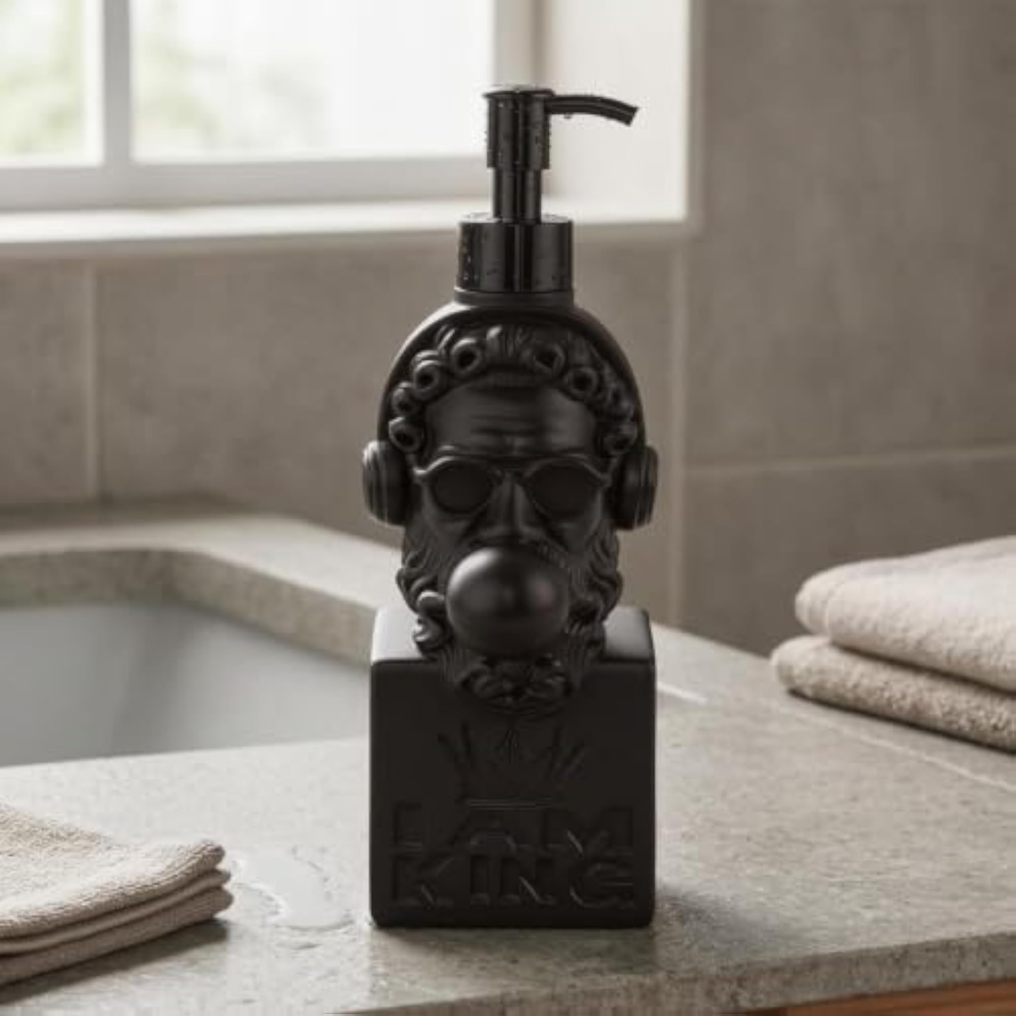 Headphone Motif Hip-Hop King Dispenser, Sculptural Pump Design
