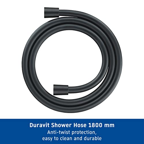 Duravit Universal Shower Hose, Shower Hose 1,80 m with Anti-Twist Protection, Kink Protection, Black Matt - Image 2