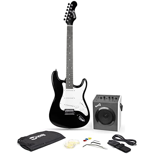 RockJam Electric Guitar Superkit with 10-watt Amp, Gig Bag, Picks & Online Lessons