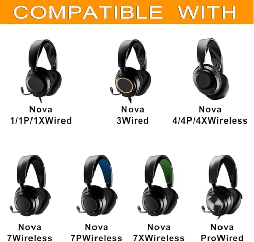 Arctis Nova Pro Wired Earpads Cushions Compatible with SteelSeries Arctis Nova Pro Wired, Nova 7, 3, 1 Model, Extra Bass Noise Cancelling Headset, (Does Not Fit Nova Pro Wireless) (Cooling Gel) miniatura 2