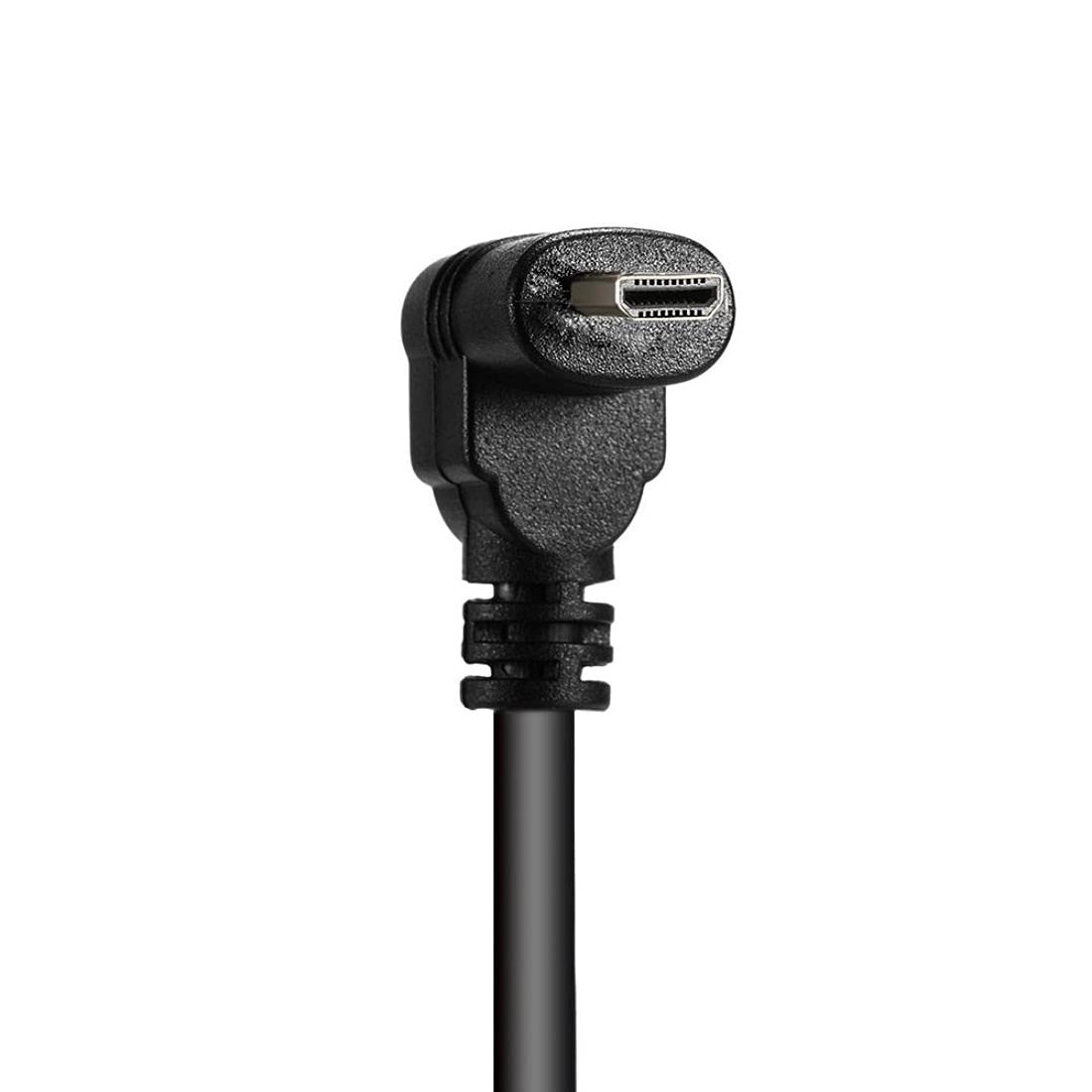 Cavo Micro HDMI A HDMI Con Connettori A 90° (Sinistra E Destra) – Elasticizzato A Molla, Per Tablet, Fotocamera E Smartphone