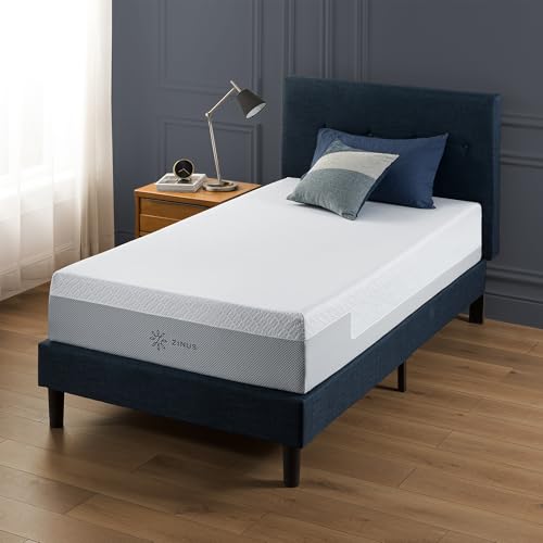 Image of Zinus 12 Inch QUADCOOL Memory Foam Mattress, Twin, Cool to Touch Soft Knit Cover, Cooling Gel Infusion, CertiPUR US Certified