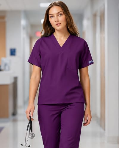 Image of Cherokee WW Originals Unisex Scrubs for Women & Men V-Neck Scrub Top