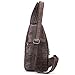NIUCUNZH Crocodile Pattern Leather Sling Bag with Leather Strap, Zipper Crossbody Shoulder Bags Purse for Travel Hiking Black