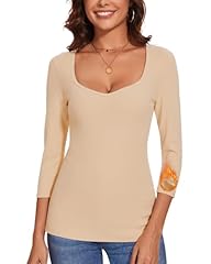 3/4 Sleeve Sweetheart-beige