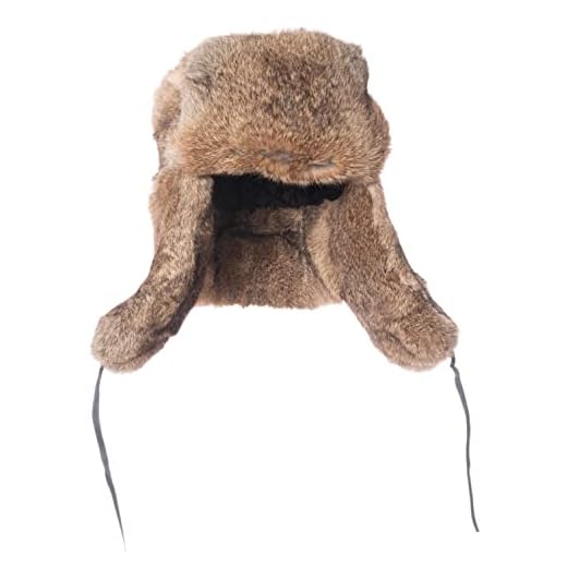 Real Rabbit Fur Russian Winter Hat for Men Bomber Fur Trappers Mad Boomer Hat Windproof Outdoor