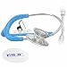 MDF Acoustica Deluxe Lightweight Dual Head Stethoscope - Free-Parts-for-Life & Lifetime Warranty - Bright Blue (MDF747XP-14)