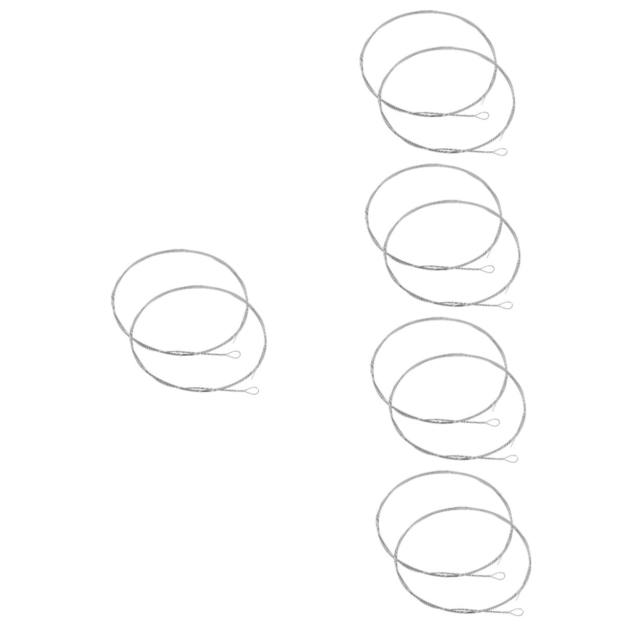 GOOHOCHY 5sets Replacement Dulcimer Strings Durable Steel Strings for Instrument for Musician and Beginners 2pcs*5